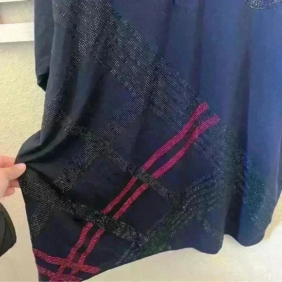 Platini 2XL Navy Rhinestone Polo - Picture 2 of 7